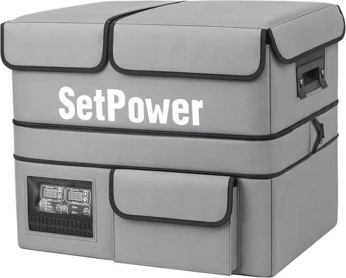 Miniatura 7 de Setpower DT45 Electric Cooler Car Refrigerator With Cover,45L Dual Zone Portable Freezer Fridge,Portable Car Fridge,12 Volt Refrigerator for