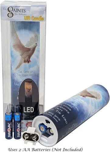 Miniatura 6 de Vela de oración devocional sin llama LED azul del Espíritu Santo