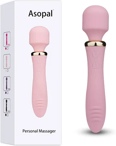 Miniatura 8 de Varita vibradora masajeadora inalámbrica, [ambos extremos vibran] vibrador para mujeres, masajeador personal de mano, masajeador recargable