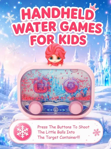 Miniatura 3 de Juego de agua de mano con luz - Juguete de bola de agua para niños a partir de 3 años, juguete retro, juego de viaje en automóvil sin pantalla
