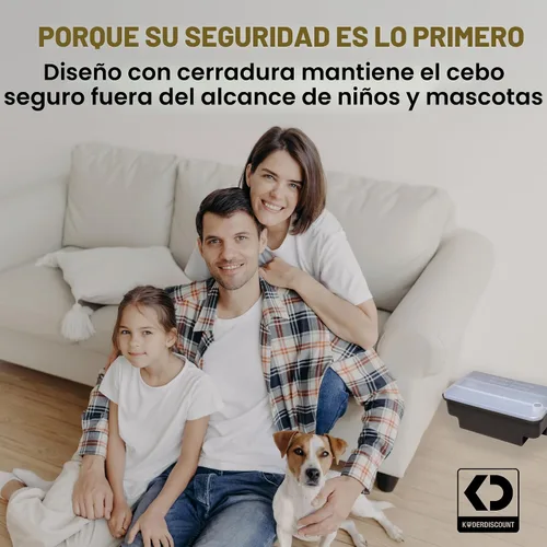 Miniatura 7 de Estación profesional de cebo para ratas y ratones, 2 cajas de trampa para ratas con cerradura resistente a la intemperie con tapa transparente