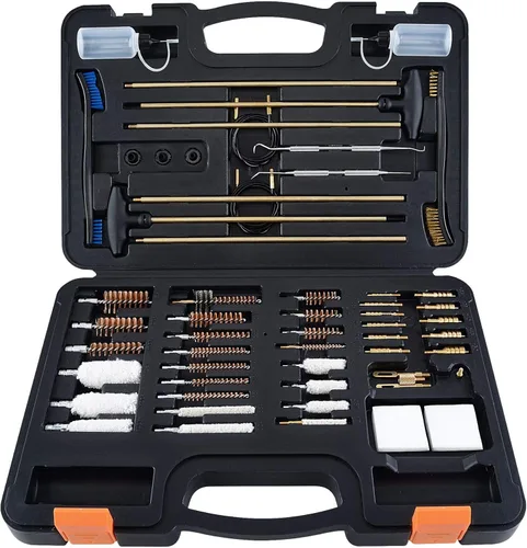 BOOSTEADY Kit de Limpieza Universal de Armas Kit de Limpieza de Escopeta y Pistola con Estuche de Transporte Organizado y Ligero Suministros de