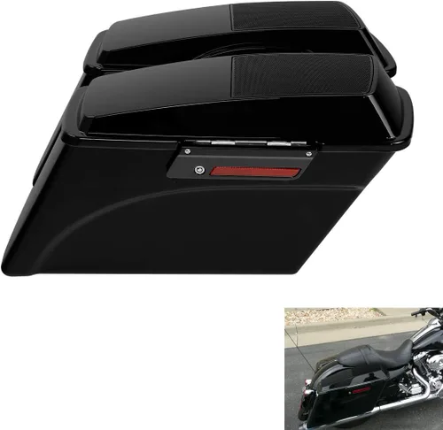 Miniatura 5 de TCMT Alforjas duras de 6 x 9 pulgadas, tapa de altavoz, llave y forros, inserto de alfombra para Harley Touring Modelos CVO Road Glide Road King