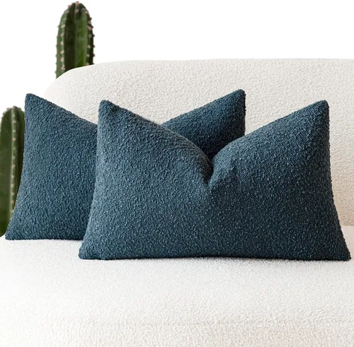 Miniatura 37 de Foindtower - Juego de 2 fundas decorativas de textura de bucle, fundas de almohada acentuadas, fundas de cojín sólidas, neutrales, para sofá, silla
