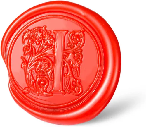 Miniatura 3 de Sello de cera Mceal, sello grande de 1 1/5"(30mm) de diámetro, cabeza de latón plateado con mango de madera, serie de letras de la A a la Z