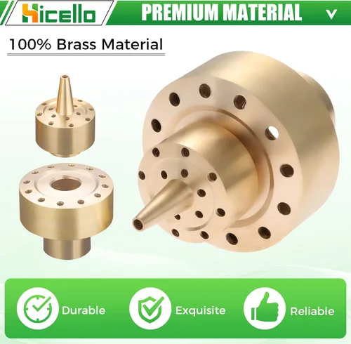 Miniatura 5 de Boquilla de fuente de latón de 1 pulgada (G1/DN25) – Altura de pulverización 1.5 M, cobertura 1.3 M, para estanque de jardín y características
