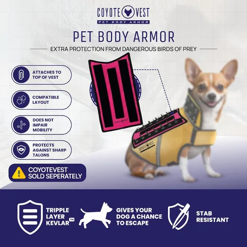 Miniatura 2 de HawkShield - Almohadilla para CoyoteVest o chaleco de espigas, chaleco de arnés protector para perro, complemento para proteger a tu mascota de aves