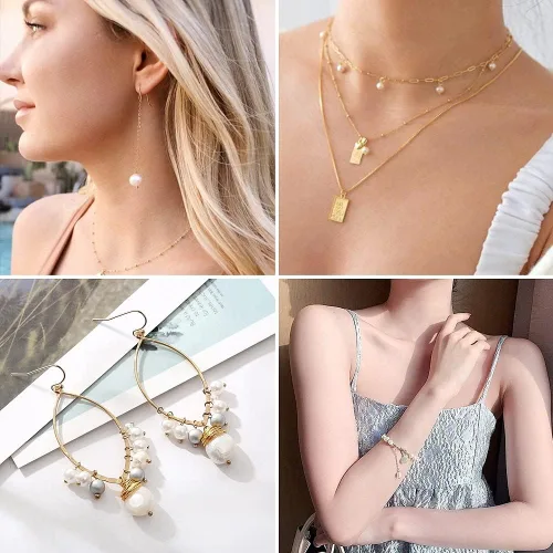 Miniatura 7 de Colgantes de perlas de agua dulce cultivadas naturales mezcladas teñidas perlas reales colgantes para pendientes, collares, pulseras joyería
