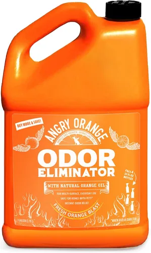 Miniatura 10 de ANGRY ORANGE Eliminador de olores de mascotas para orina de perros y gatos, manchas de alfombras y olores fuertes, limpiador de cítricos con aceite