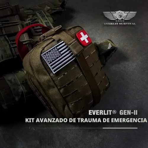 Miniatura 3 de EVERLIT Kit avanzado de trauma, torniquete CAT GEN-7, compatible con TCCC, bolsa táctica IFAK de combate militar con férula de 36 pulgadas de nylon