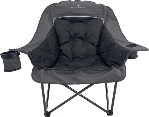 Miniatura 2 de Black Sierra - Silla de camping acolchada XL para adultos, asiento plegable de gran tamaño resistente que soporta 400 libras, comodidad de felpa