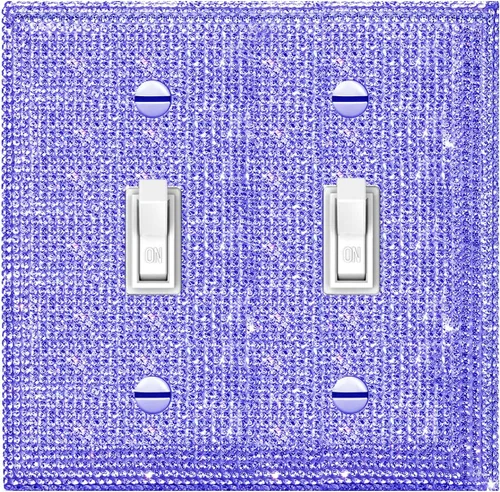 Miniatura 21 de 4 piezas de placa de pared rosa plateado brillante cubierta decorativa interruptor de luz cubierta de interruptor de palanca única diamantes