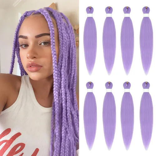 Miniatura 37 de 8 paquetes de extensiones preestiradas - 16 pulgadas de cabello trenzado premium, 55G/paquete, sin picazón, fijación en agua caliente, textura Perm