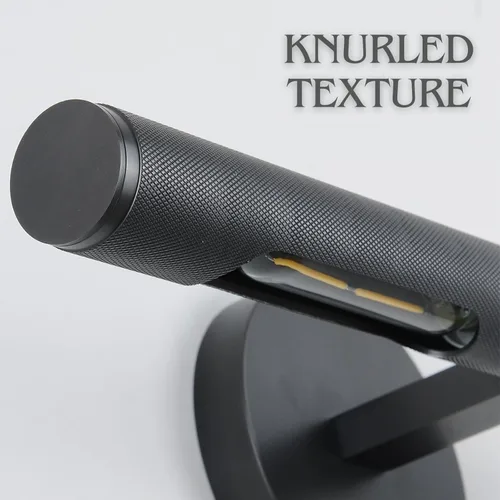 Miniatura 4 de Knurled Picture Light, 19in Black Picture Light for Wall, Plug-in or Hardwired, Dimmable Gold Art Lights, Wall Sconce for Pictures Frame, Painting