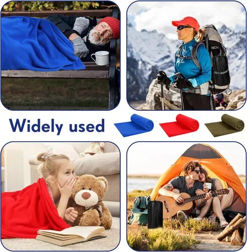 Miniatura 7 de Mixweer 3 piezas de forro polar para saco de dormir para adultos, clima cálido o frío, 75 pulgadas, añade 12 grados Fahrenheit más calor, forro