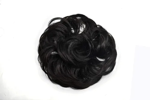 Miniatura 15 de Extensiones de cabello sintético para mujeres y niñas (1# negro azabache)