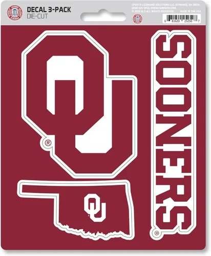 Miniatura 15 de FANMATS NCAA Unisex NCAA 3 Piece Decal Set