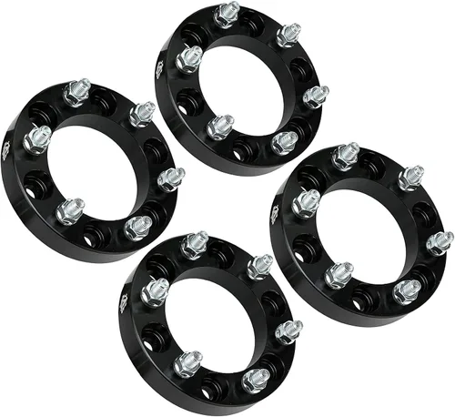 Juego de espaciadores de rueda de 4-6 tuercas de 1 pulgada de grosor con adaptador de cubo centrado de 25 mm de tuerca, 6x5.5 - Compatible con
