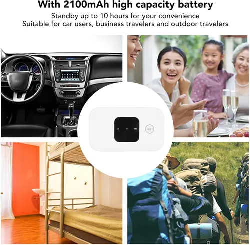Miniatura 4 de Hotspot móvil 4G LTE, enrutador portátil con ranura para tarjeta SIM, WiFi de bolsillo de alta velocidad para viajes de oficina de negocios, soporta