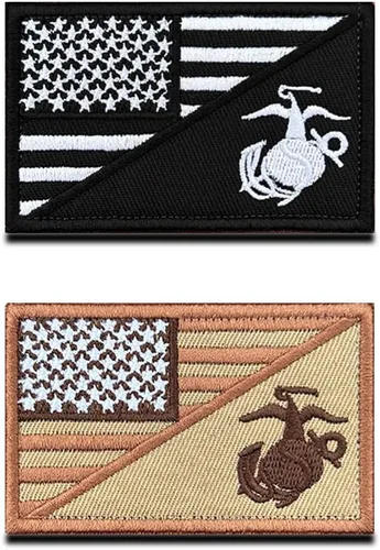 Miniatura 13 de 2 piezas de parche de estrella de América AR, parches de bandera de Estados Unidos, parche bordado con gancho y bucle de bandera estadounidense AR
