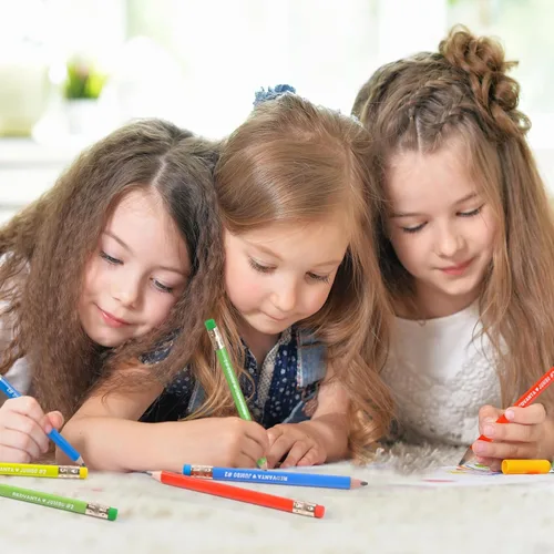 Miniatura 5 de Jumbo HB - Lápices preafilados #2 para niños en edad preescolar, lápices gruesos de agarre triangular grueso con borradores sin látex, resistentes a