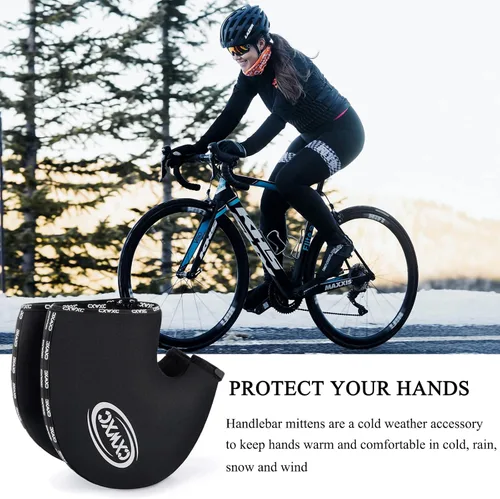 Miniatura 7 de Handlebar Mittens- Windproof & Waterproof Fat Bike Bar Covers - Commuter Mountain Road Bicycle Bar Warmer Covers for Winter Cycling