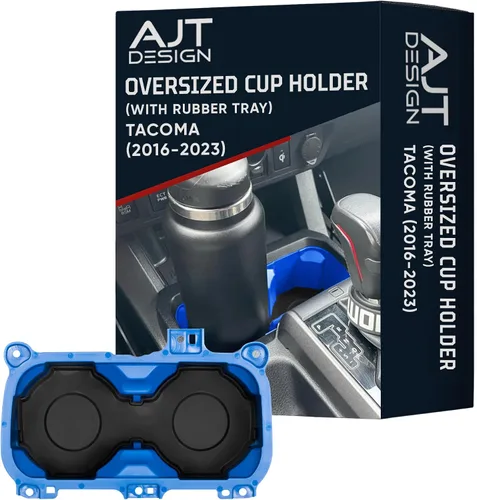 Miniatura 11 de AJT DESIGN Portavasos de gran tamaño con bandeja compatible con Toyota Tacoma 2016-2023 Se adapta a botellas de 3.65 pulgadas Organizador