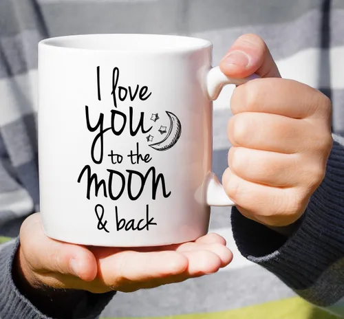 Miniatura 4 de Retreez Taza divertida – I Love You to The Moon & Back - Tazas de café de cerámica de 11 onzas – Divertido, sarcasmo, sarcástico, motivacional