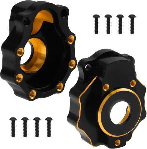 Miniatura 2 de ShareGoo - Cubiertas de latón TRX4 para eje de portal, contrapeso, compatibles con Traxxas 1/10 TRX4 TRX6 RC Crawler Car (juego 3 en 1)
