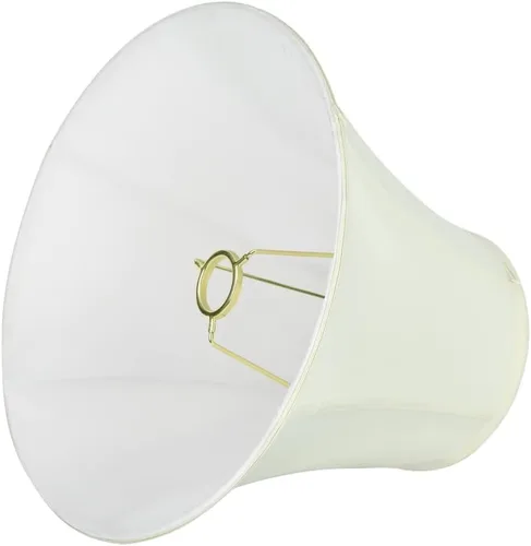 Miniatura 3 de Aspen Creative 58053A Bell Uno - Pantalla de lámpara en gasa blanca, 7 pulgadas superior x 14 pulgadas inferior x 11 pulgadas de altura inclinada