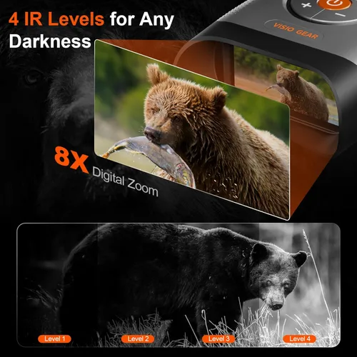 Miniatura 7 de VisioGear Binoculares de visión nocturna True 4K – Gafas de visión nocturna Night Thunder X1 para adultos con un alcance de 3940 pies, foto y video