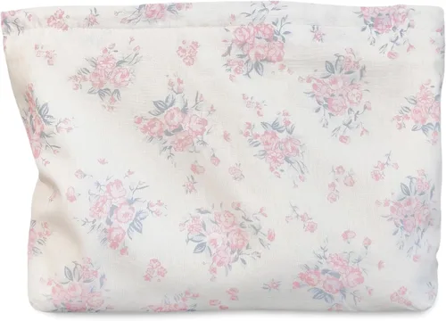 Miniatura 35 de STARDW Bolsa de maquillaje estética floral para mujeres y niñas, bolsa de aseo de viaje con cremallera de gran capacidad, bolsa organizadora