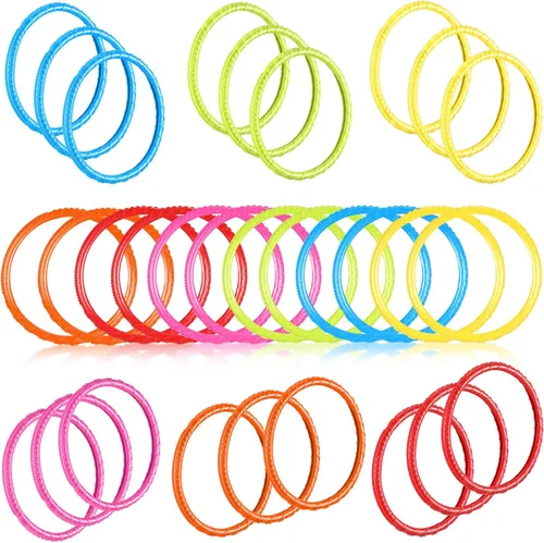 Lewtemi 30 anillos de buceo de arco iris para piscina, juguete de buceo para niños, fácil de encontrar y agarrar, adecuado para niños y adultos, 6