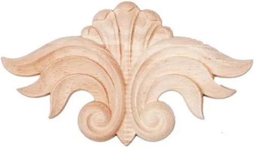 Miniatura 22 de Apliques de madera - Onlays tallados a mano (sin pintar) para puerta, pared, gabinete, chimenea y armario