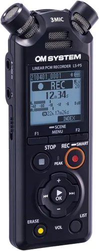 Miniatura 3 de OM SYSTEM Olympus LS-P5 - Grabadora PCM con 3 micrófonos tresmic, Bluetooth, modo de micrófono USB compuesto, sonido de alta resolución, filtro