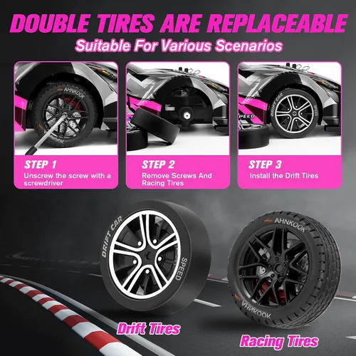Miniatura 7 de Auto de Derrape RC, Coches RC de Derrape a Escala 1:16, Auto de Carreras RC 4WD de 2.4GHz, Vehículo de Derrape de Control Remoto de Alta Velocidad