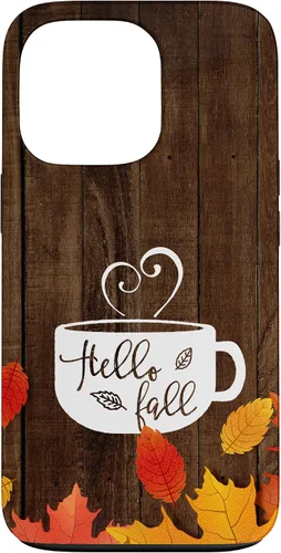 Miniatura 10 de Hello Fall - Taza de café para iPhone 16, diseño de hojas de otoño