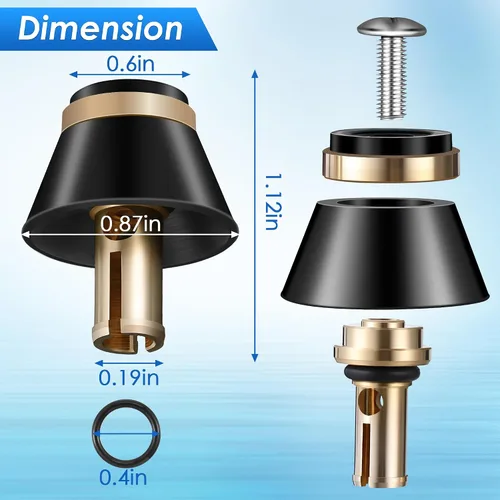 Miniatura 2 de Paquete de 2 válvulas CHK sin resorte de repuesto para PK2016 serie 420, ensamblaje de control sin resorte compatible con hidrantes de pared a