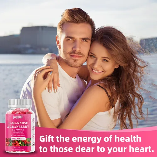 Miniatura 9 de Gomitas D-manosa de 2000 mg con arándano 500 mg e hibisco - Suplementos masticables de manosa D para mujeres - Suplemento de salud para limpiar
