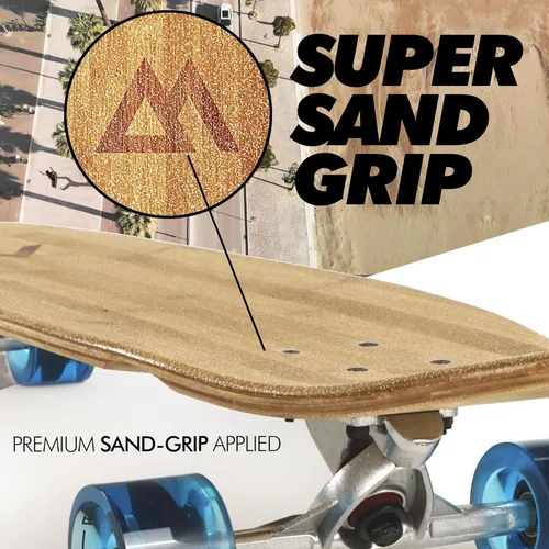 Miniatura 3 de Magneto 44 inch Kicktail Cruiser Longboard Skateboard Bamboo and Hard Maple Deck Made for Adults, Teens, and Kids Azul