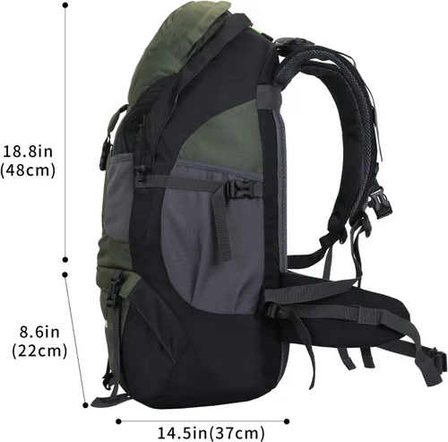 Miniatura 5 de Mochila de senderismo RuRu monkey de 50L, mochila ligera impermeable para camping al aire libre y viajes