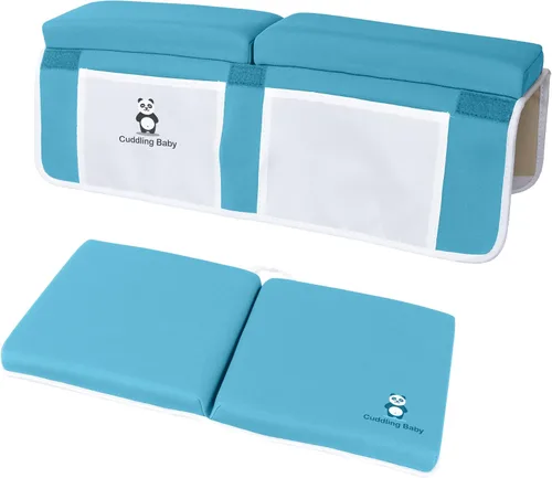 Miniatura 8 de Juego de 2 almohadillas de baño para rodillas y coderas, juego de 2 alfombrillas de baño para bebé, almohadilla antideslizante para rodillas con Azul