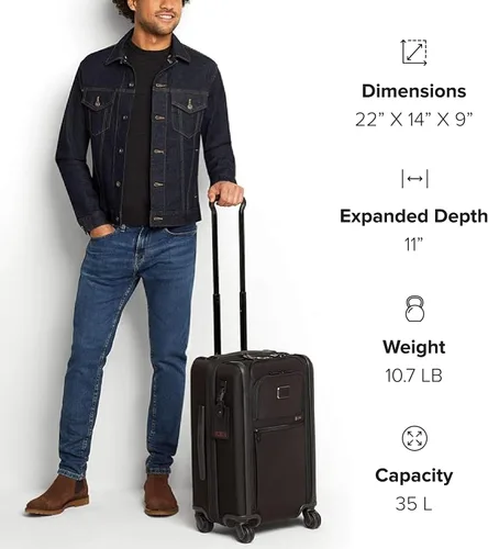 Miniatura 8 de TUMI Maleta de equipaje de mano Alpha International Dual Access con 4 ruedas para hombre