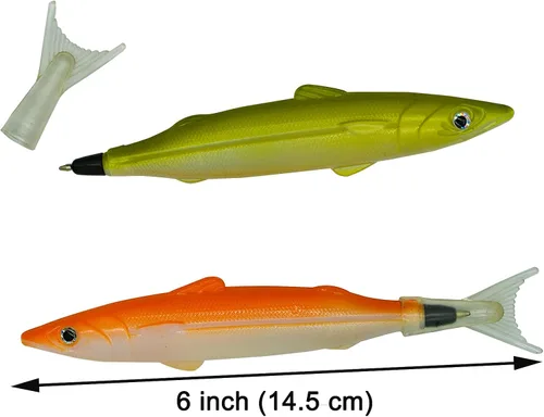 Miniatura 2 de Maydahui 6 bolígrafos creativos de peces, tinta negra para escuela, oficina, hogar