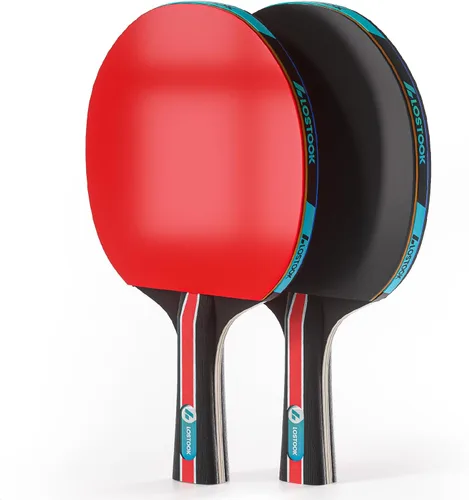 Miniatura 6 de Juego de 2/4 palas de ping pong profesionales de color negro con raquetas de tenis de mesa y 3 bolas de estrella, red de mesa de ping pong portátil