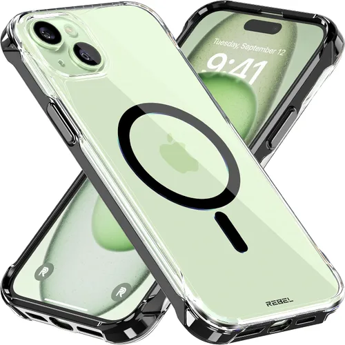 Miniatura 44 de Phone REBEL - Funda transparente para iPhone 14 Plus [Serie esmerilada Gen-4], textura mate translúcida, no se pone amarilla, protectores a prueba