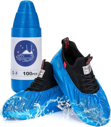 Miniatura 9 de Cubrezapatos desechables antideslizantes, fundas impermeables para botas con rollo compacto para fácil almacenamiento, paquete de 100 fundas