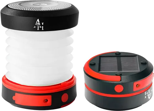 Miniatura 10 de Linterna solar para campamento, linternas LED para cortes de energía, luces de campamento, linterna de emergencia, lámpara plegable, recargable