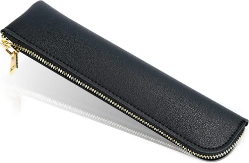 Miniatura 20 de Estuche de lápiz de cuero Sluxa, estuche delgado y suave para bolígrafos, estuche pequeño para lápices para adultos, estuche de lápiz de cuero