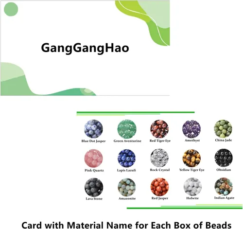 Miniatura 5 de 750 cuentas de piedra redonda natural real, cristales lisos, piedras preciosas sueltas, multicolor, mezcladas para hacer joyas, pulseras, collares
